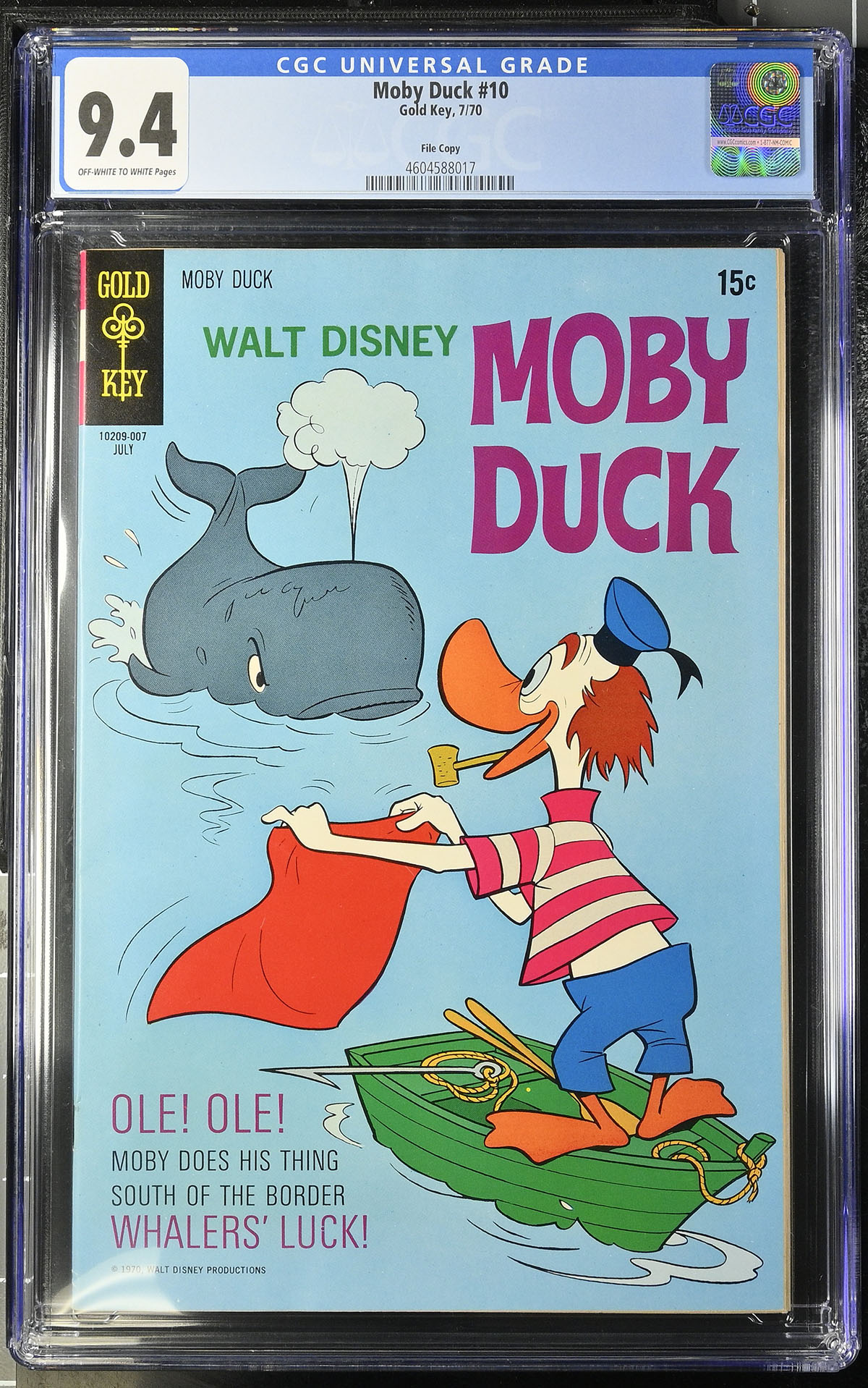 Moby Duck #10 CGC 9.4 ow/w File Copy