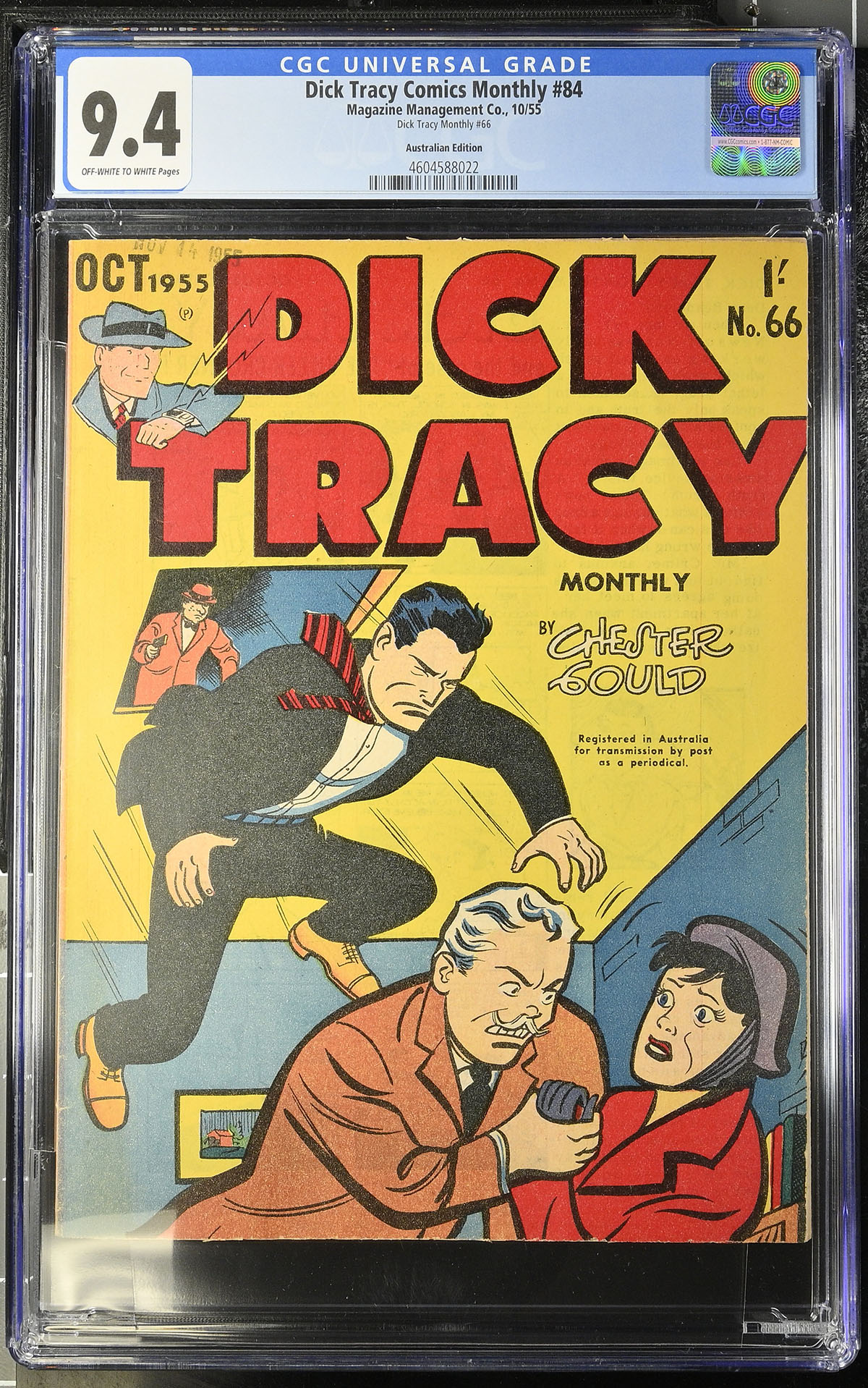 Dick Tracy Comics Monthly #84 CGC 9.4 ow/w Australian Edition