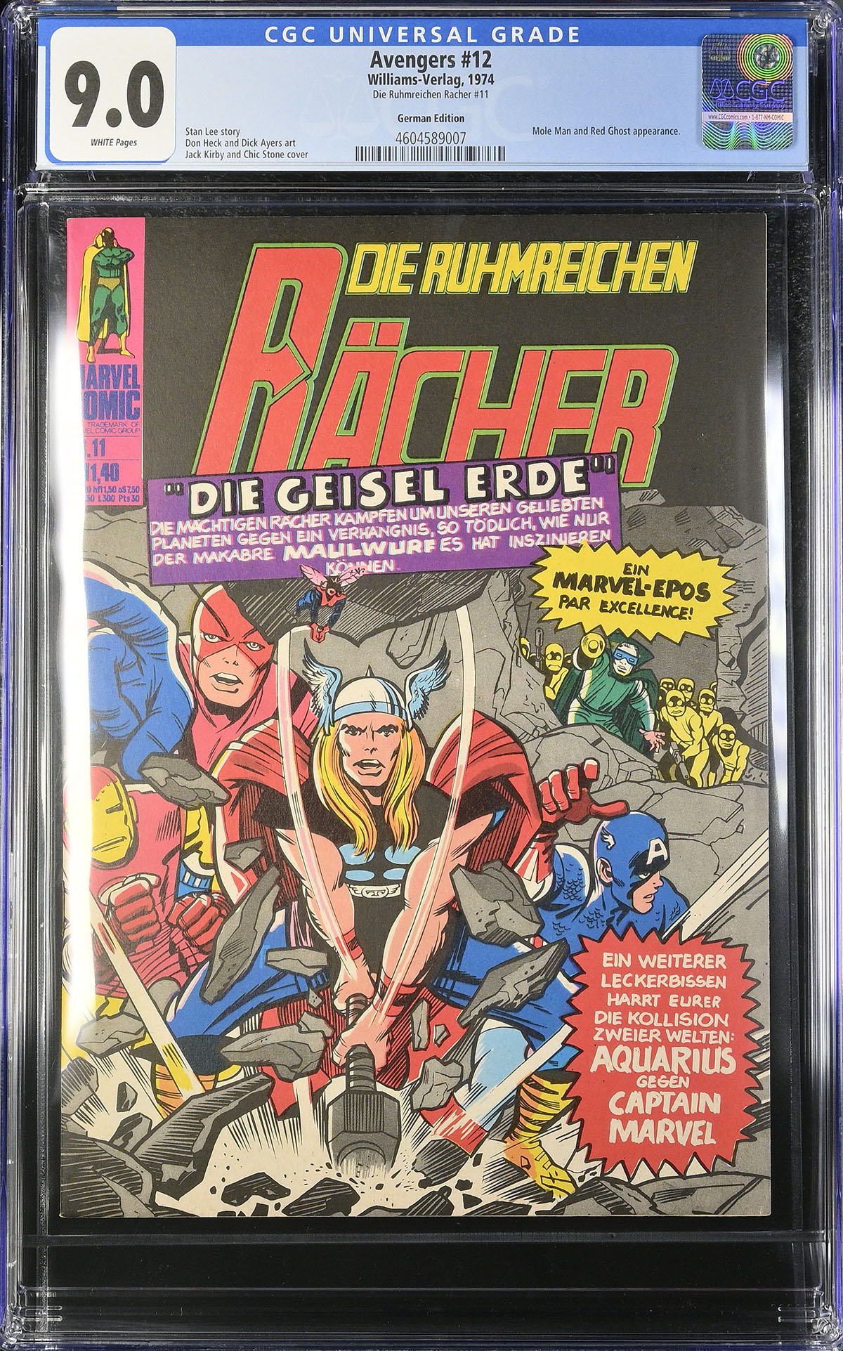 Avengers #12 CGC 9.0 w German Edition