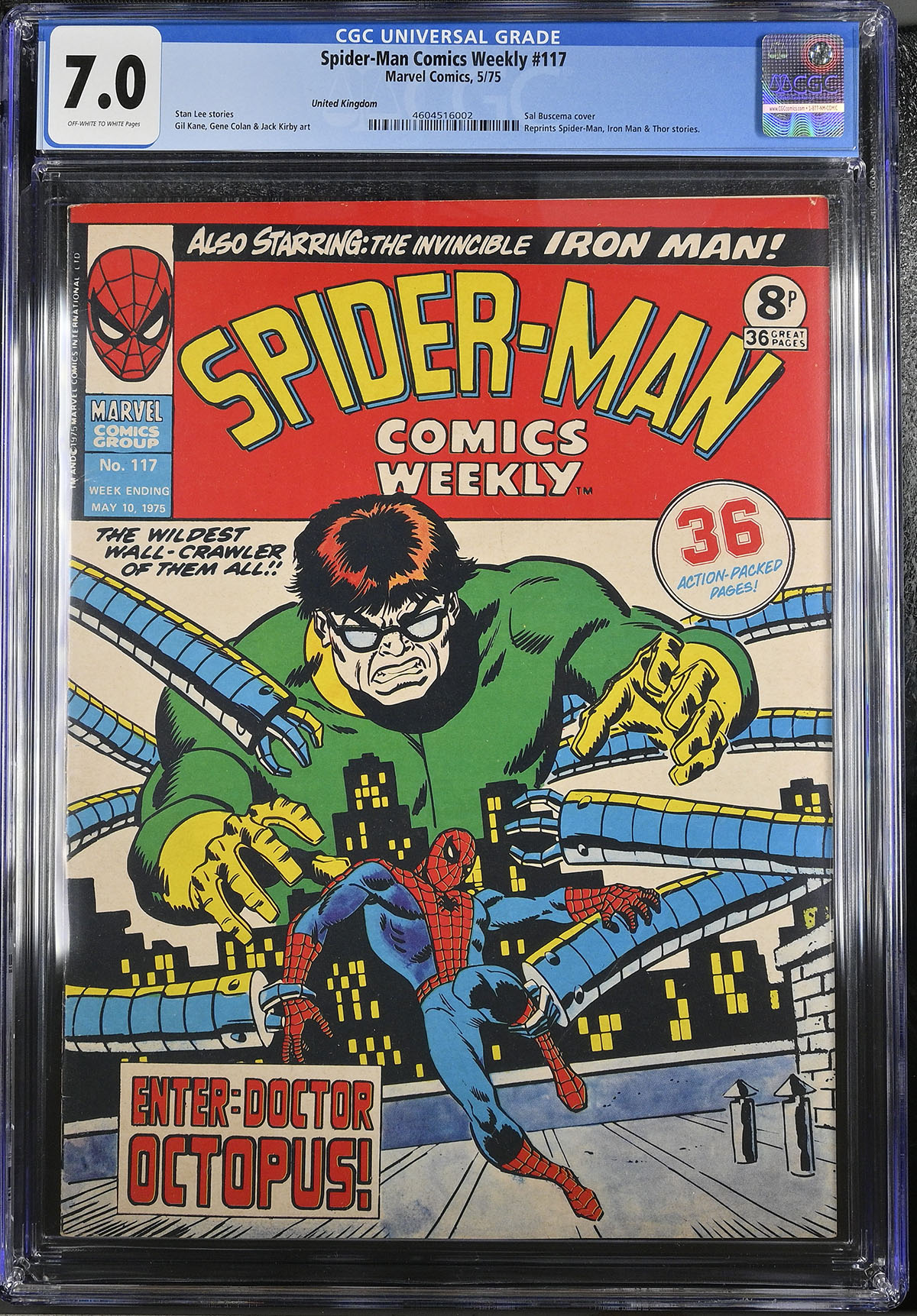 Spider-Man Comics Weekly #117 CGC 7.0 ow/w United Kingdom