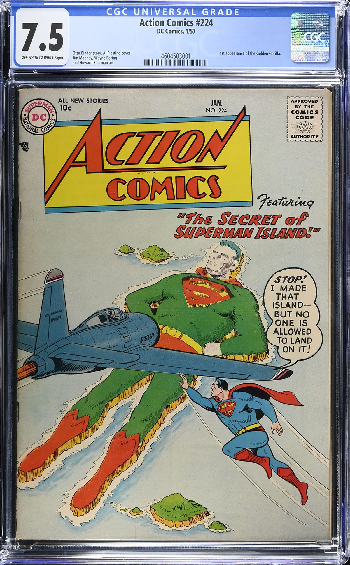Action Comics #224 CGC 7.5 ow/w