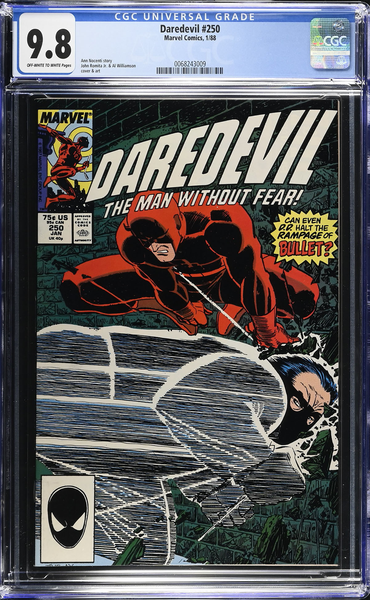 Daredevil #250 CGC 9.8 ow/w