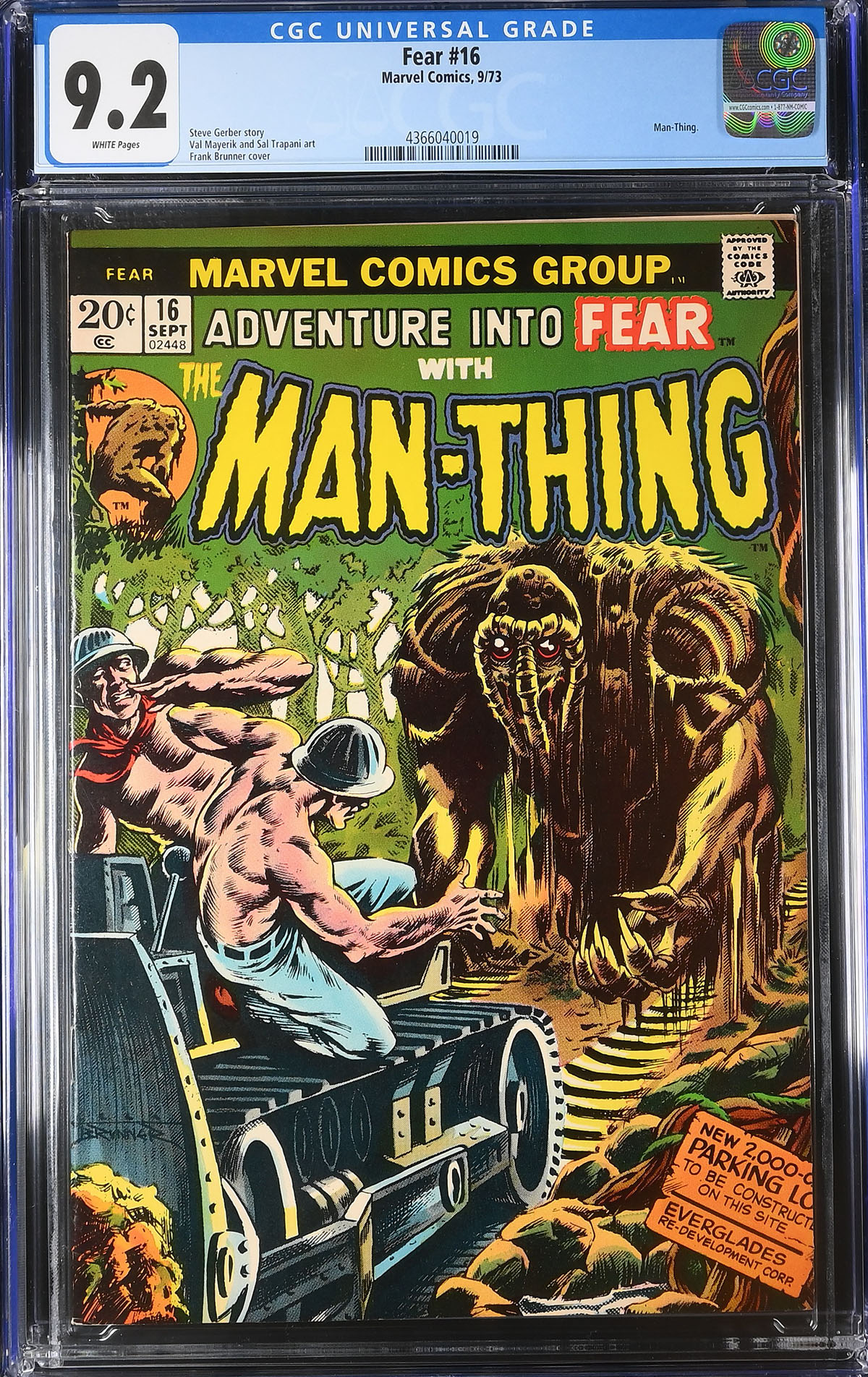 Fear #16 CGC 9.2 w