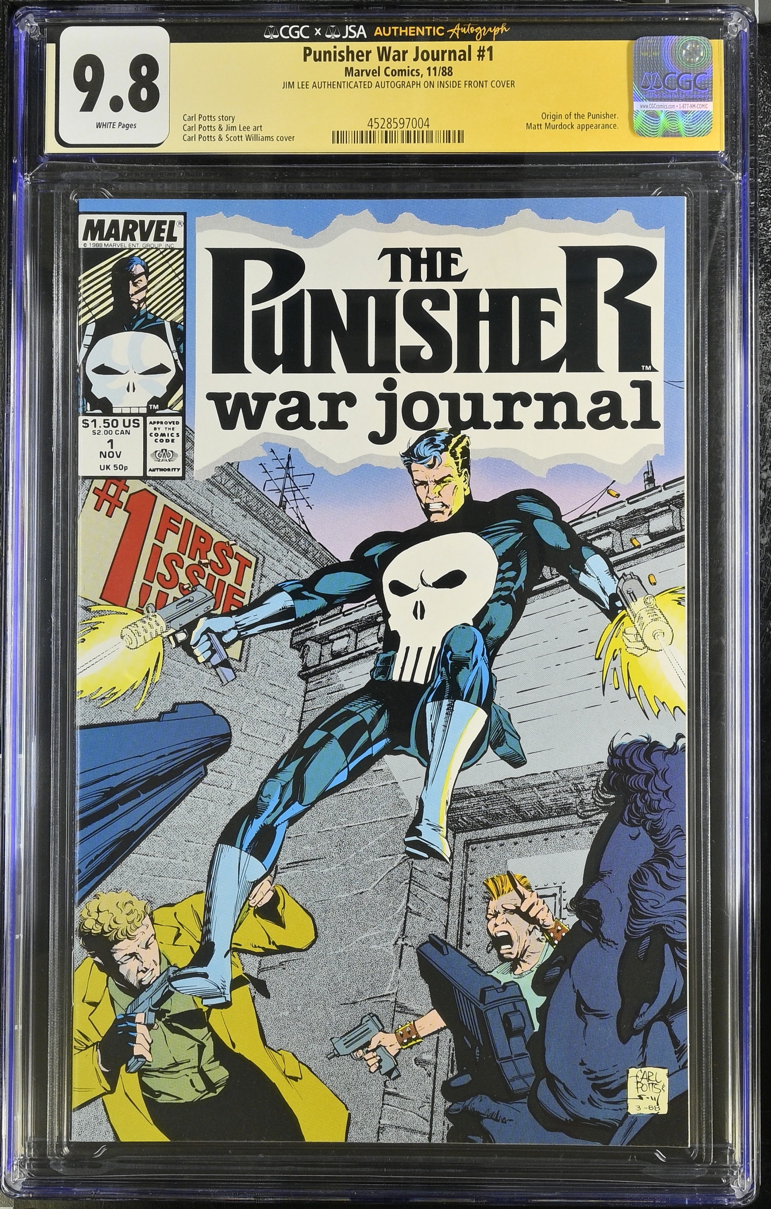 Punisher War Journal #1 CGC 9.8 w CGC Signature SERIES