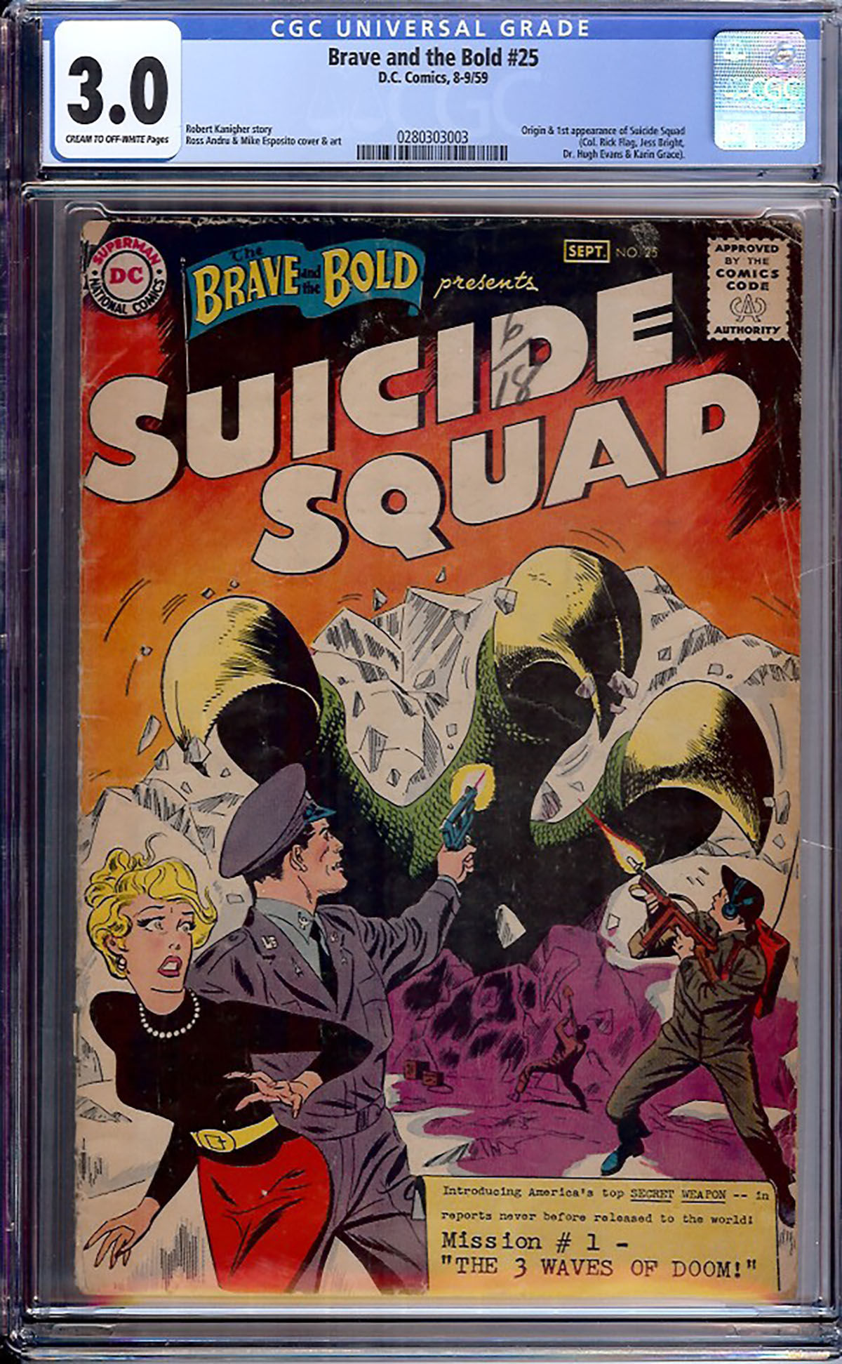 Brave and the Bold #25 CGC 3.0 cr/ow