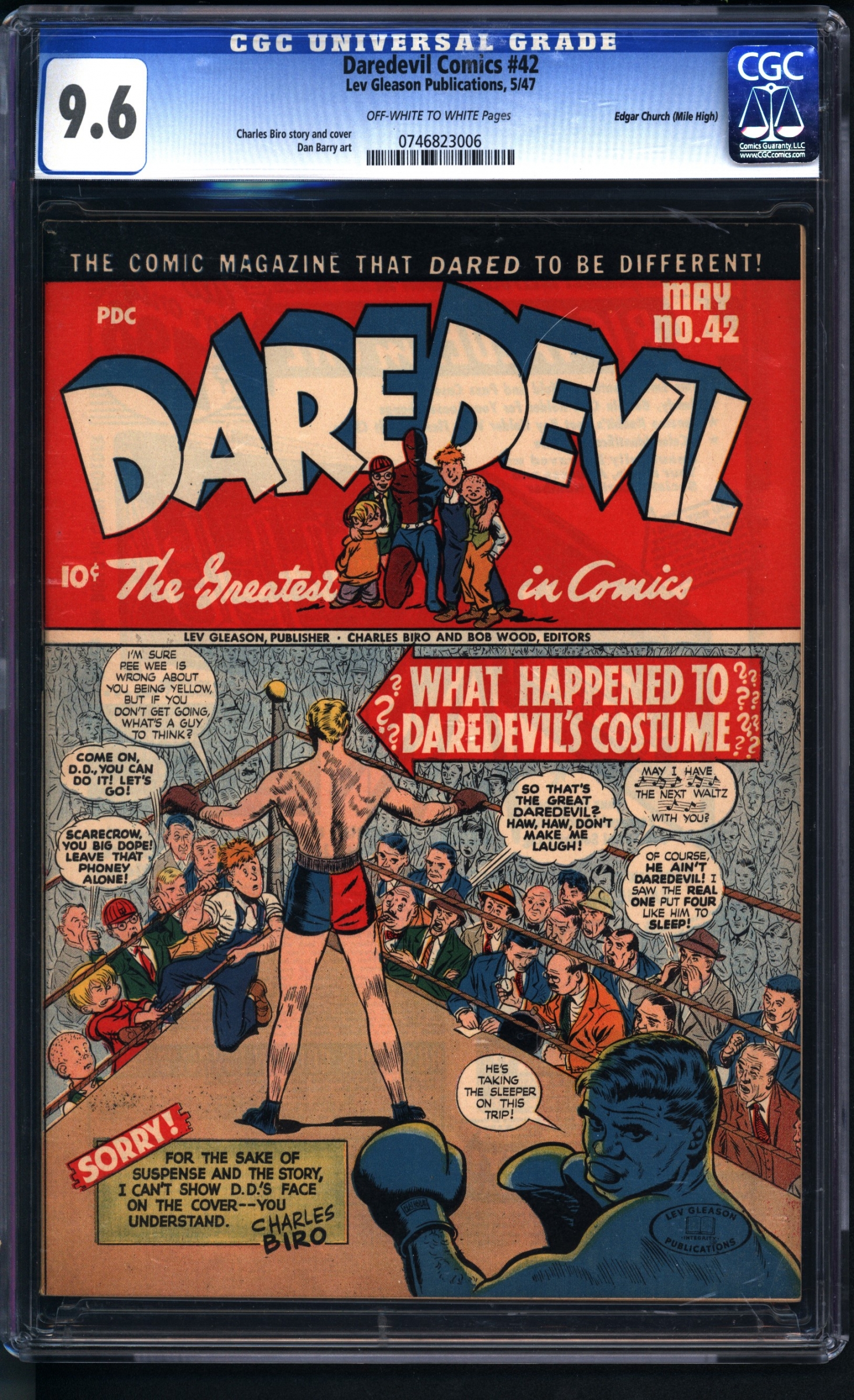 Daredevil Comics #42 CGC 9.6 ow/w Edgar Church (Mile High)