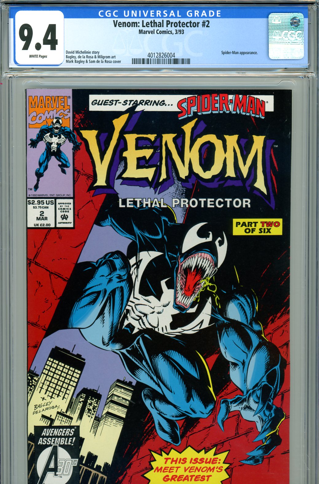 Venom: Lethal Protector #2 CGC 9.4 w