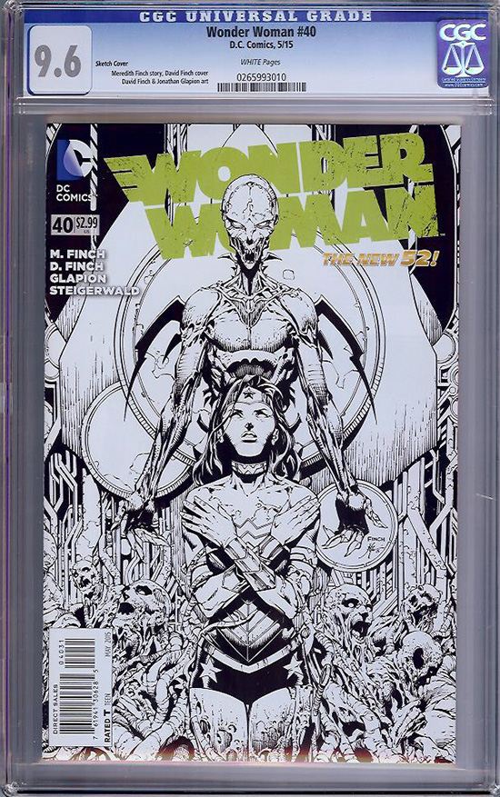 Wonder Woman #40 CGC 9.6 w Sketch Cover