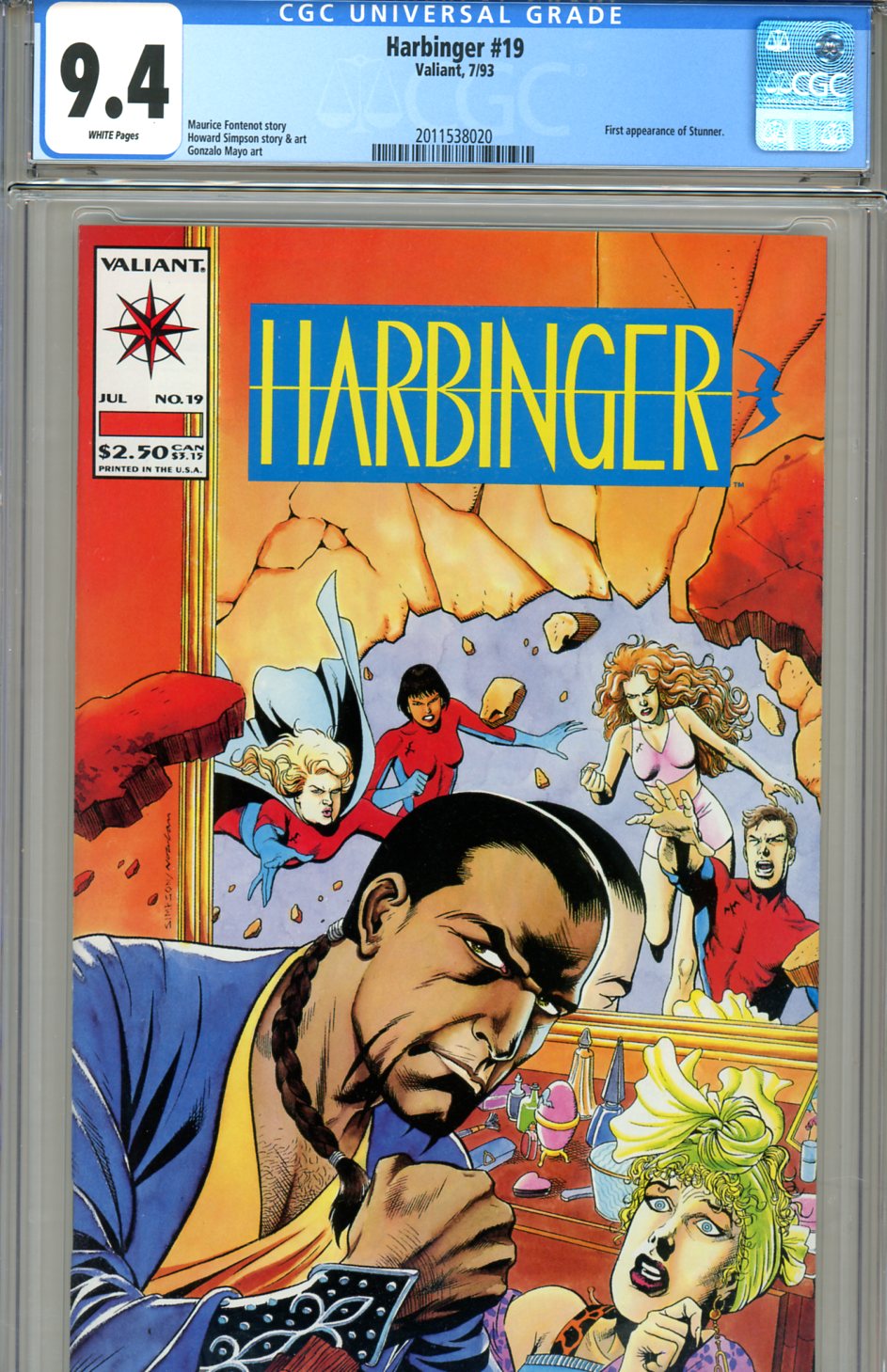 Harbinger #19 CGC 9.4 w