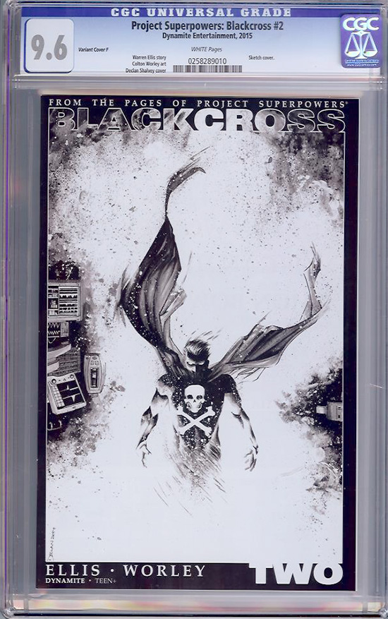 Project Superpowers: Blackcross #2 CGC 9.6 w Variant Cover F
