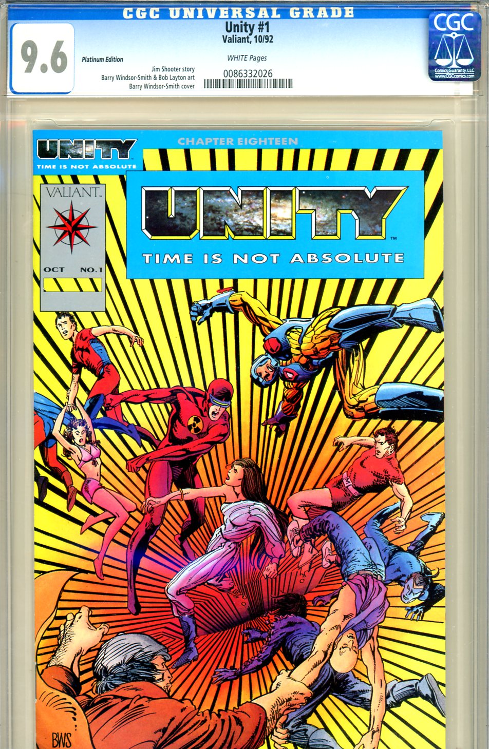 Unity #1 CGC 9.6 w Platinum Edition