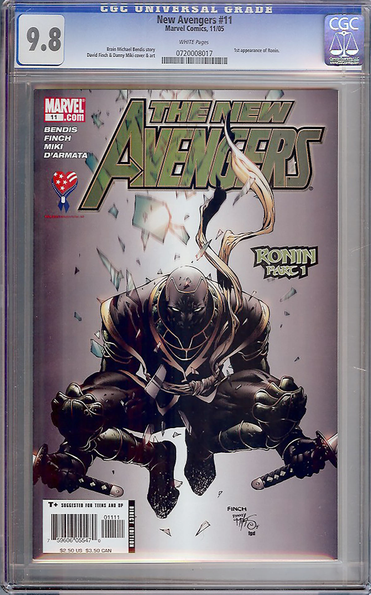 New Avengers #11 CGC 9.8 w
