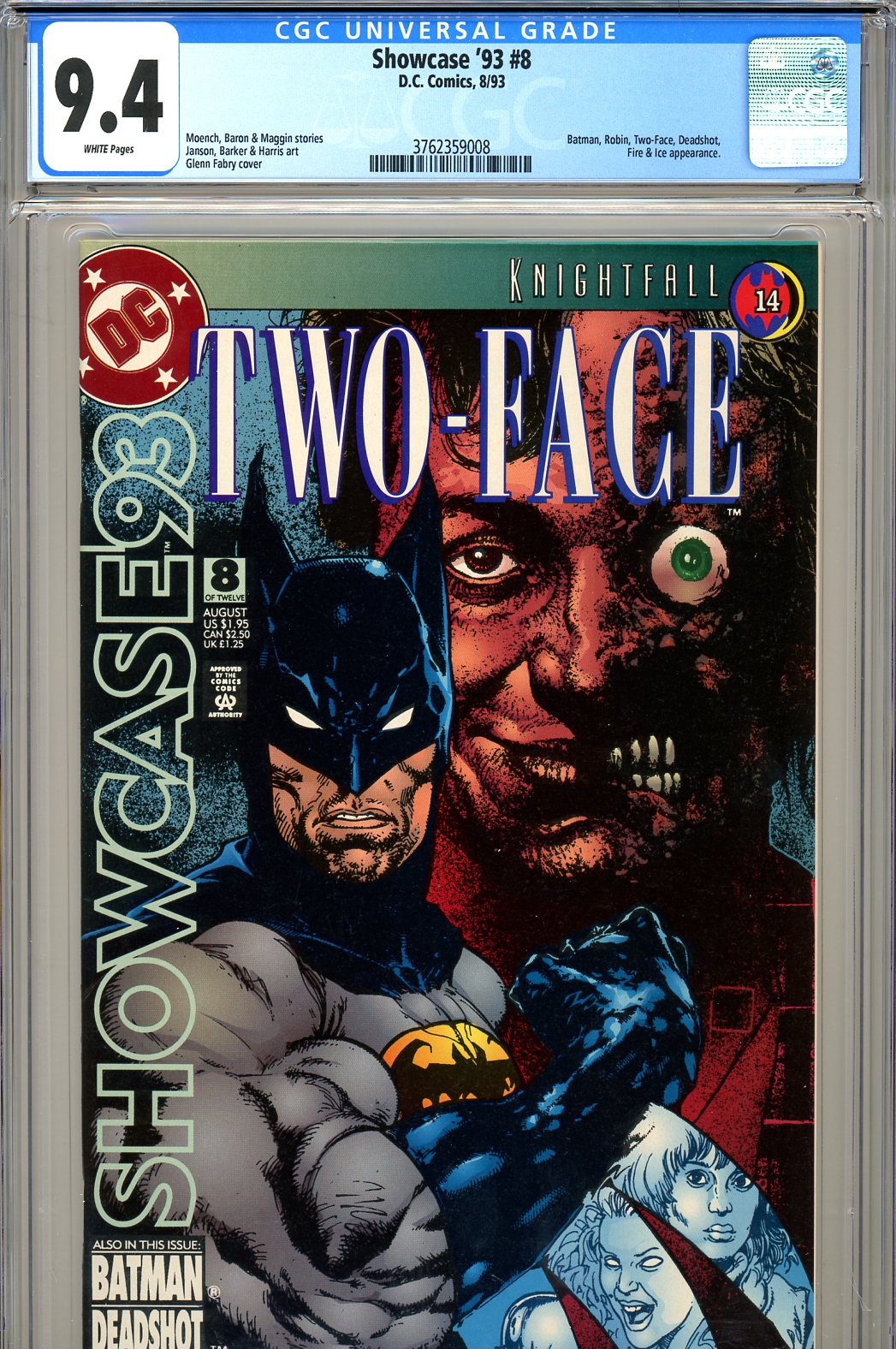 Showcase '93 #8 CGC 9.4 w
