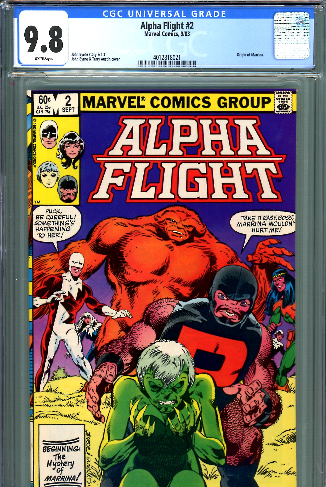 Alpha Flight #2 CGC 9.8 w