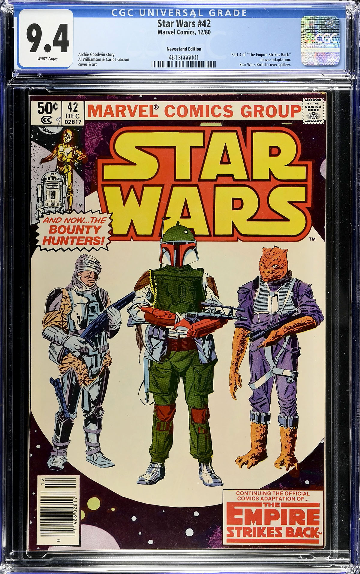 Star Wars #42 CGC 9.4 w Newsstand Edition