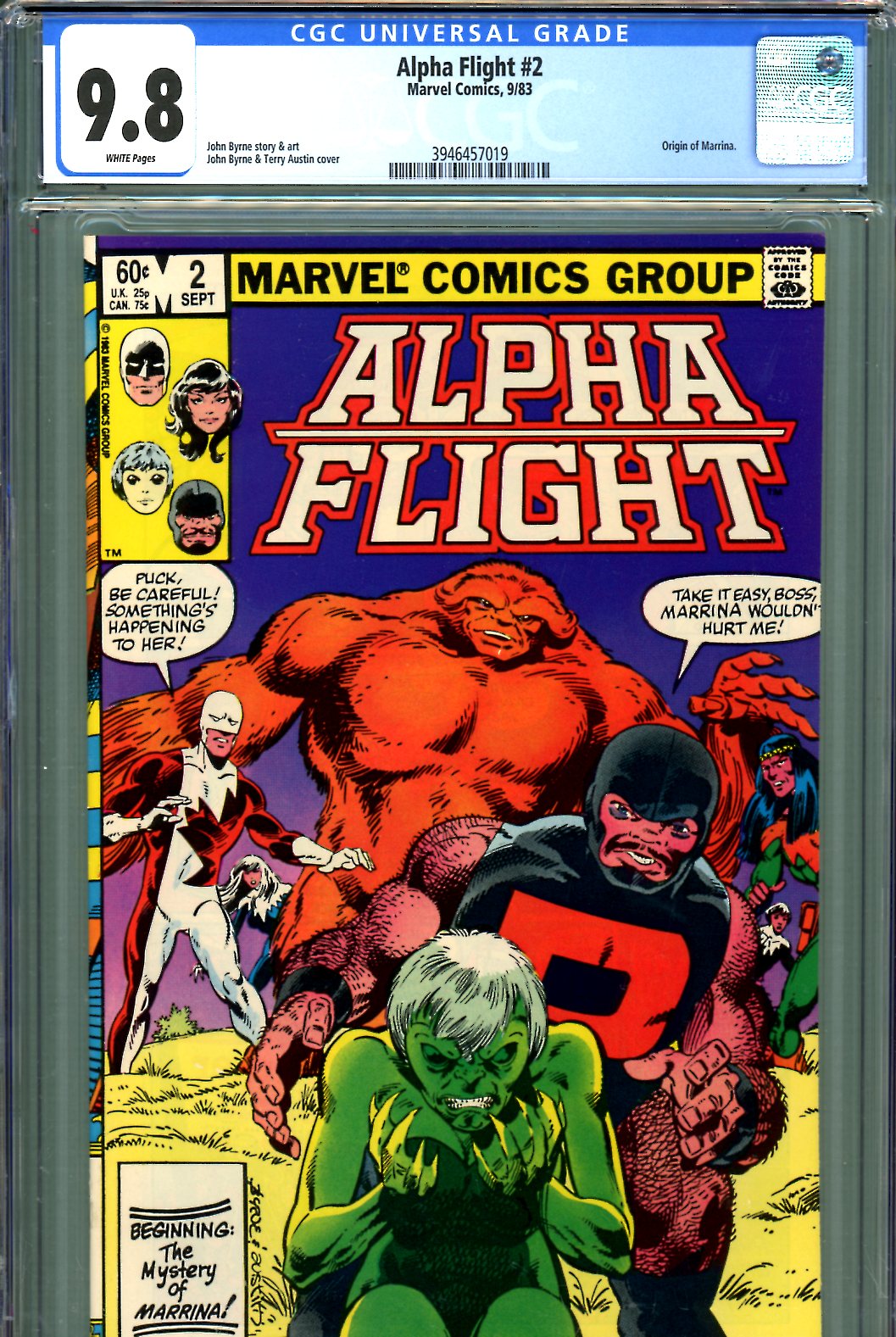 Alpha Flight #2 CGC 9.8 w