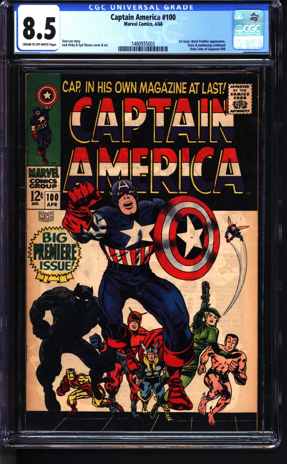 Captain America #100 CGC 8.5 cr/ow