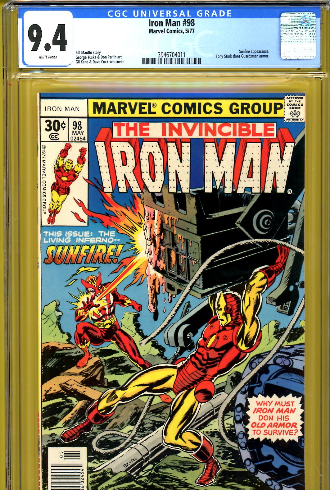 Iron Man #98 CGC 9.4 w