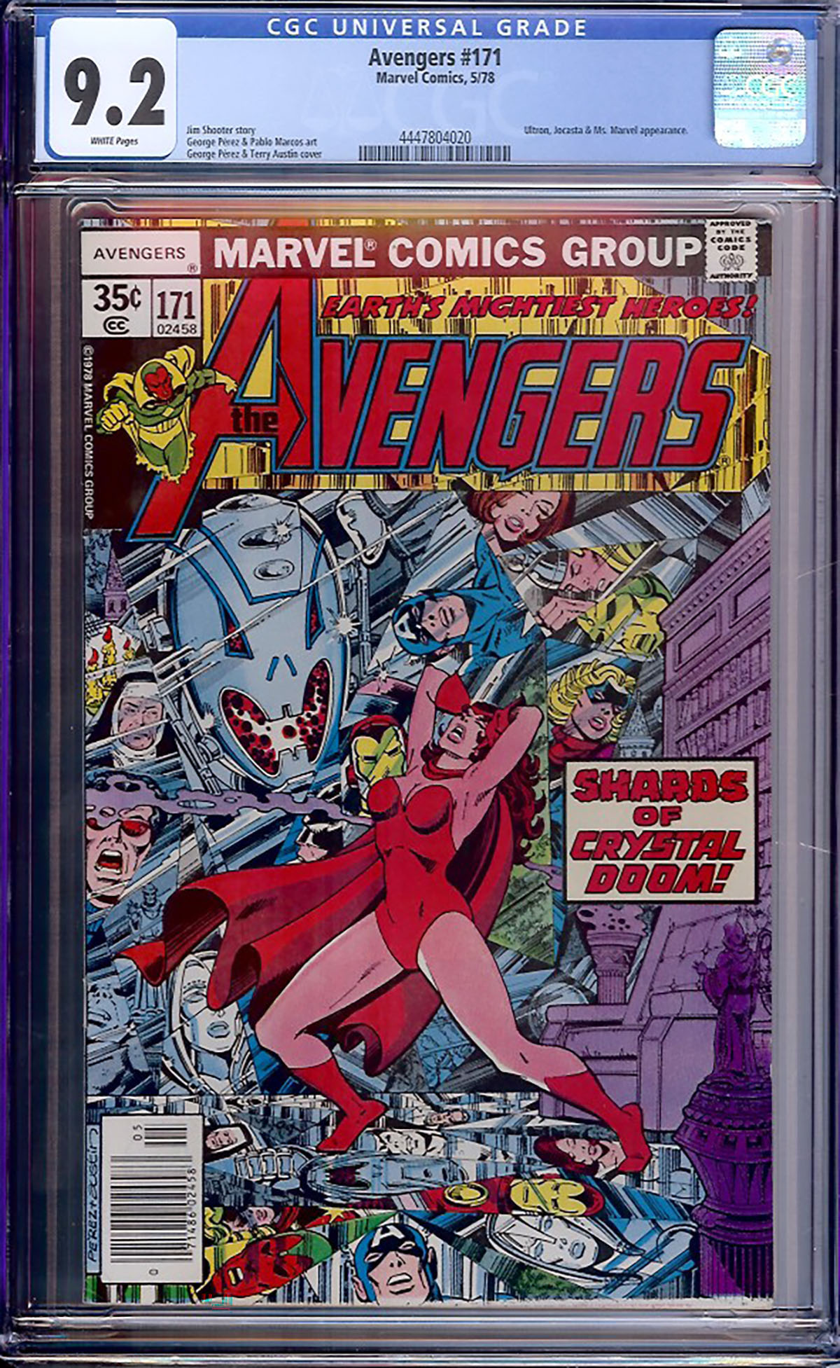 Avengers #171 CGC 9.2 w