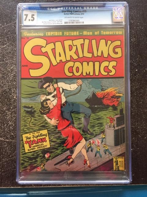 Startling Comics #15 CGC 7.5 ow/w
