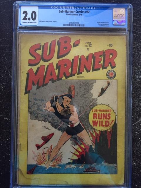 Sub-Mariner Comics #32 CGC 2.0 cr/ow