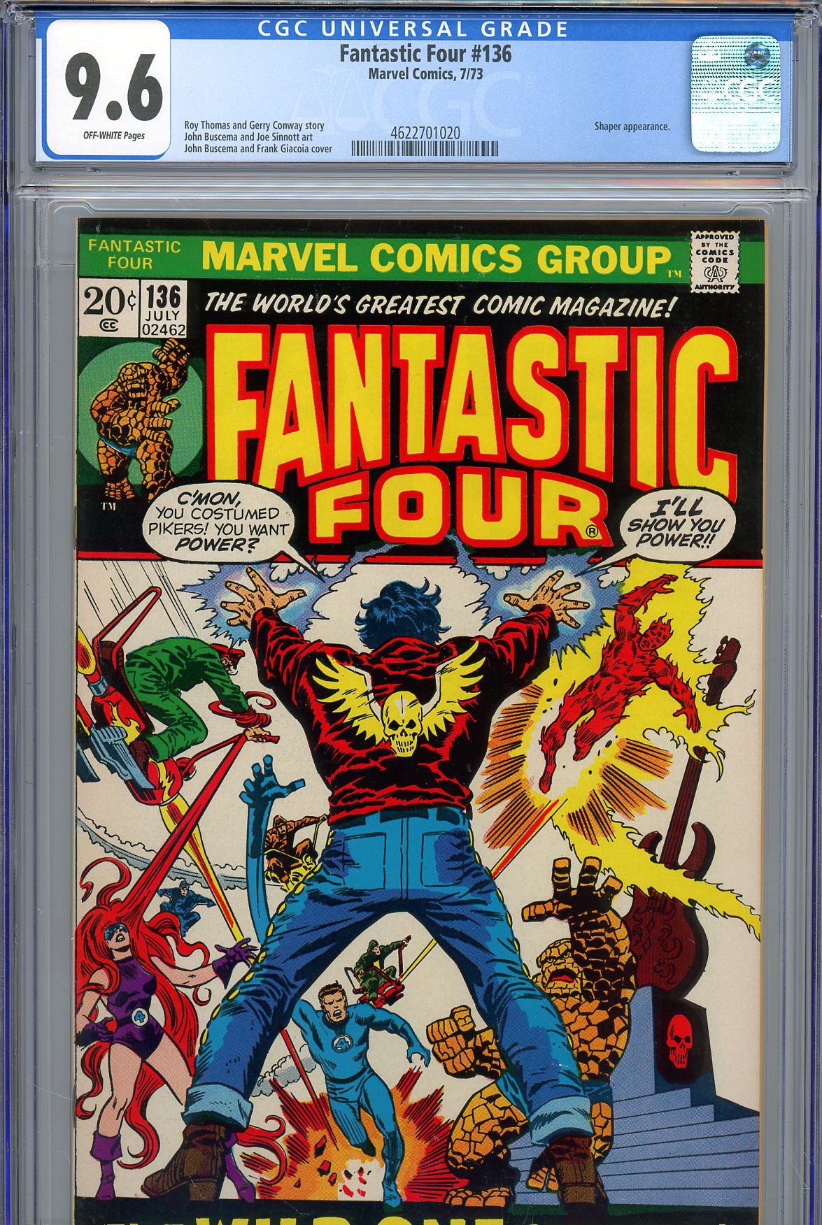 Fantastic Four #136 CGC 9.6 ow