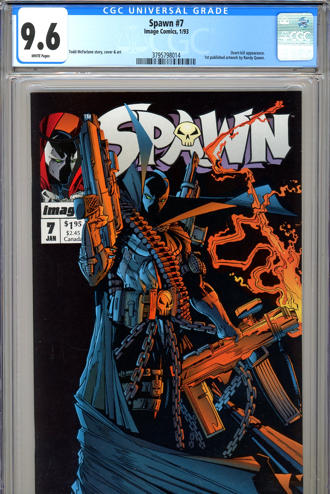 Spawn #7 CGC 9.6 w