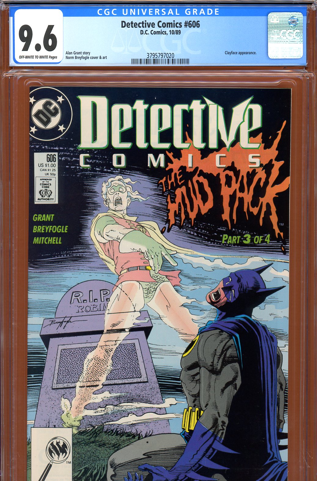 Detective Comics #606 CGC 9.6 ow/w
