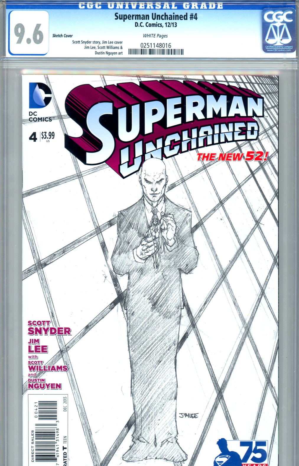 Superman Unchained #4 CGC 9.6 w