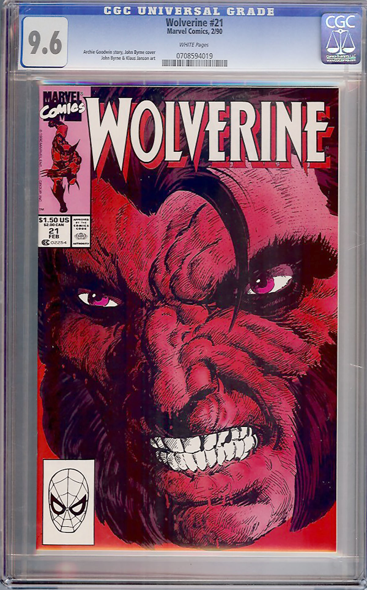 Wolverine #21 CGC 9.6 w