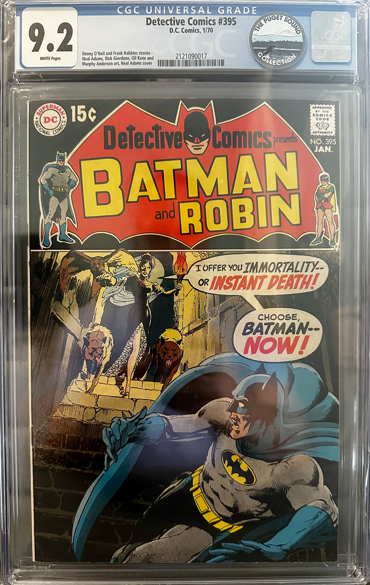 Detective Comics #395 CGC 9.2 w Puget Sound Collection