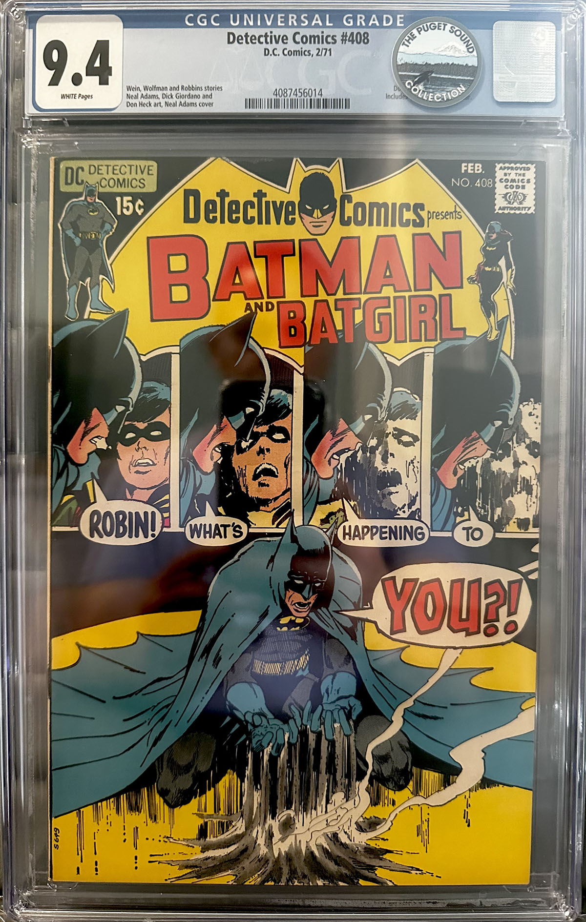 Detective Comics #408 CGC 9.4 w Puget Sound Collection