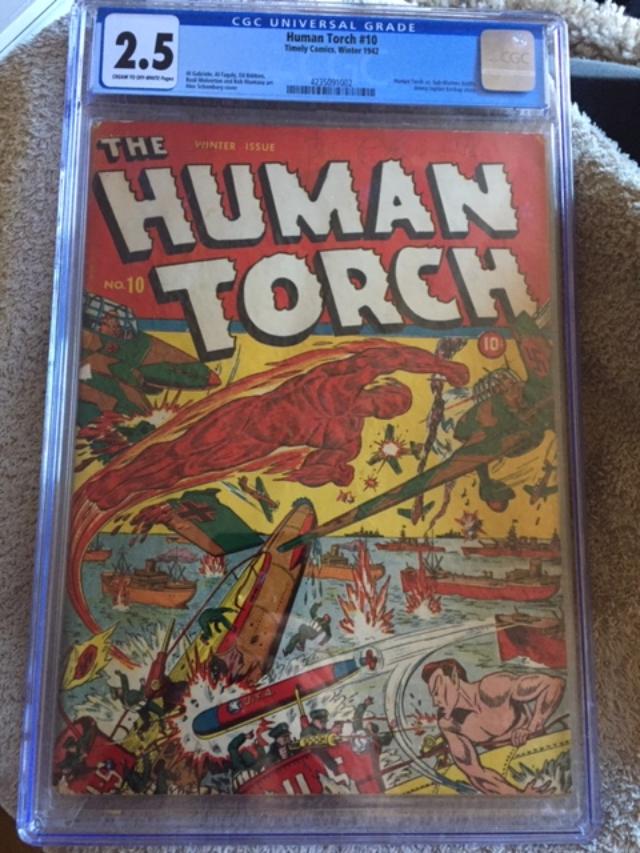 Human Torch #10 CGC 2.5 cr/ow