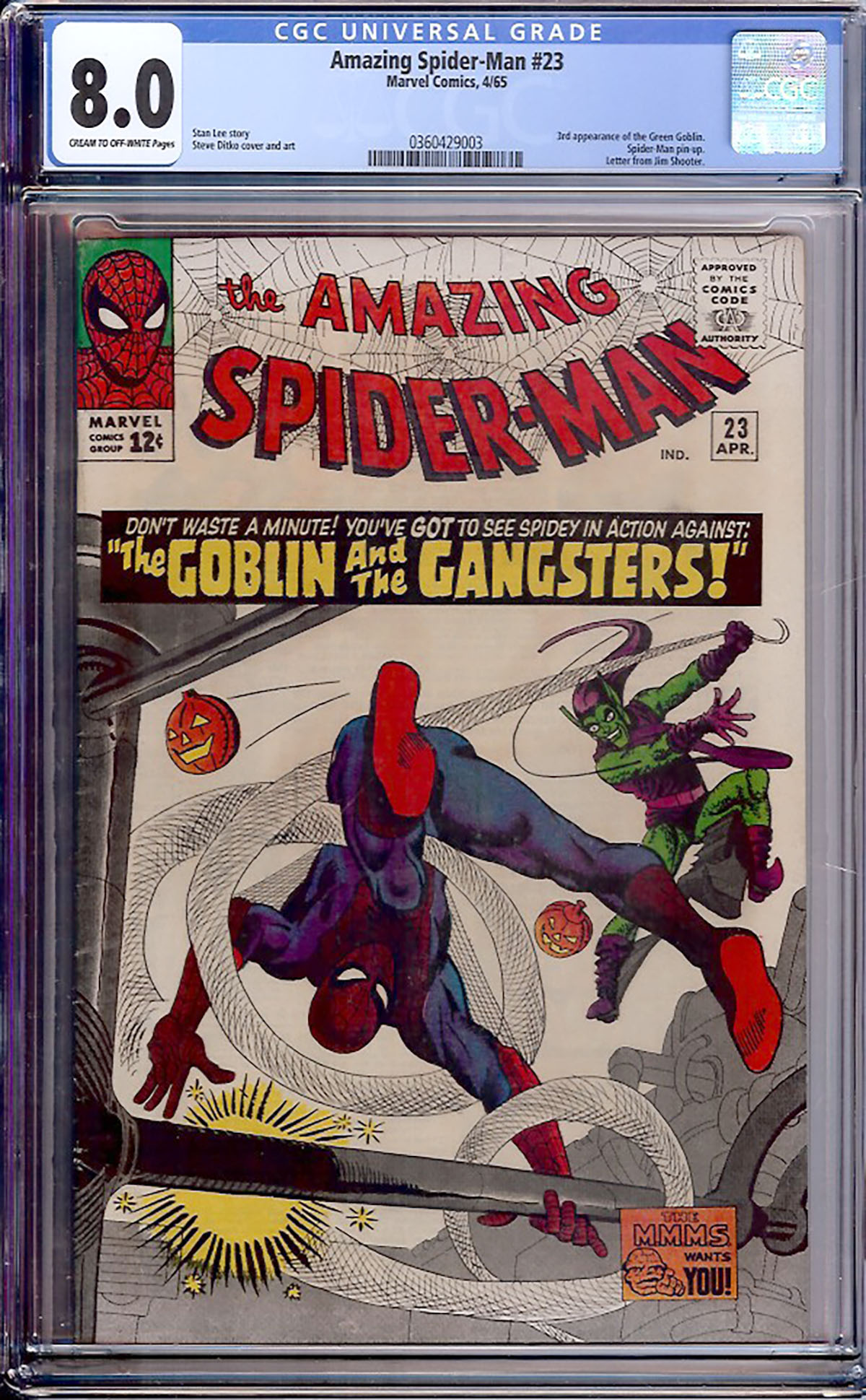 Amazing Spider-Man #23 CGC 8.0 cr/ow
