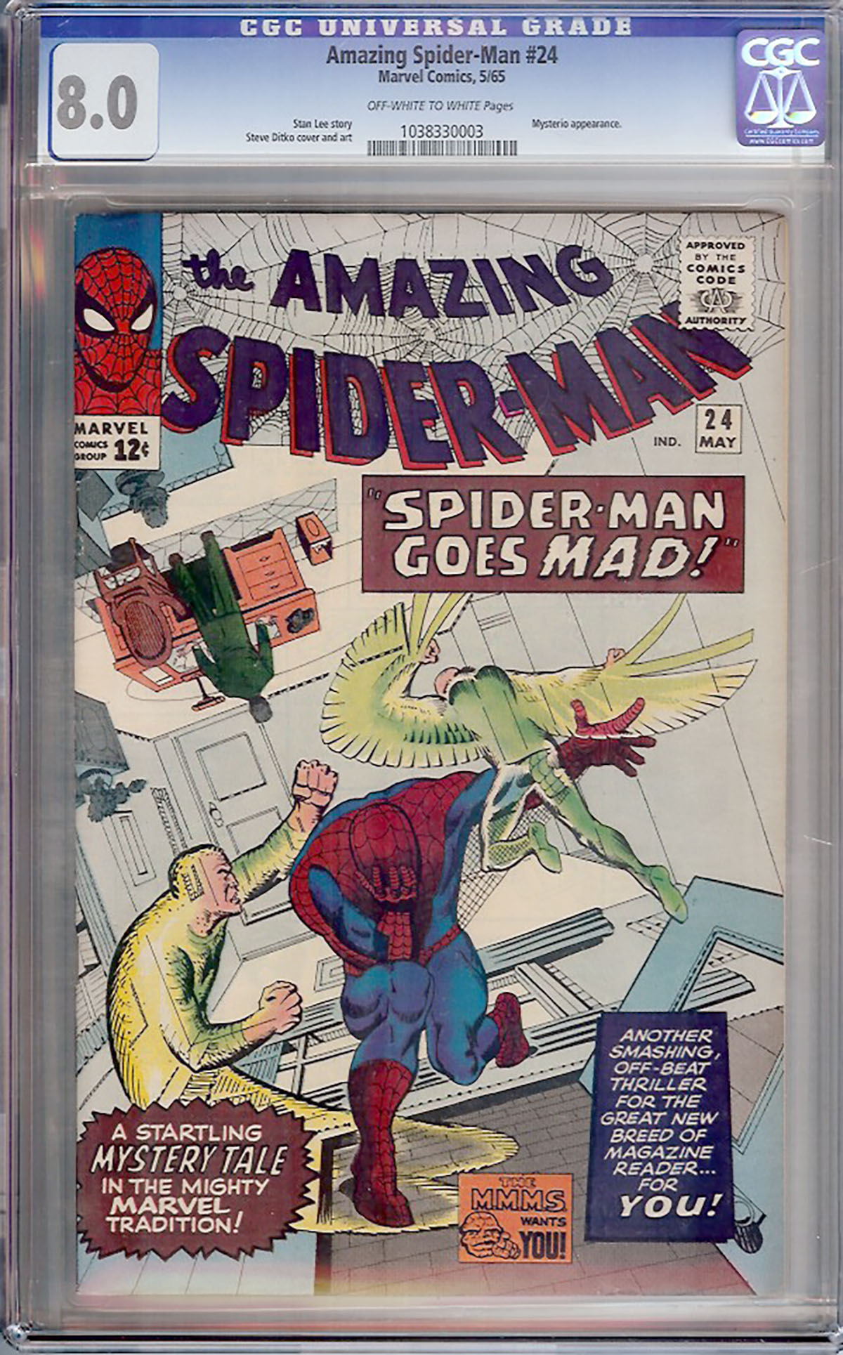 Amazing Spider-Man #24 CGC 8.0 ow/w