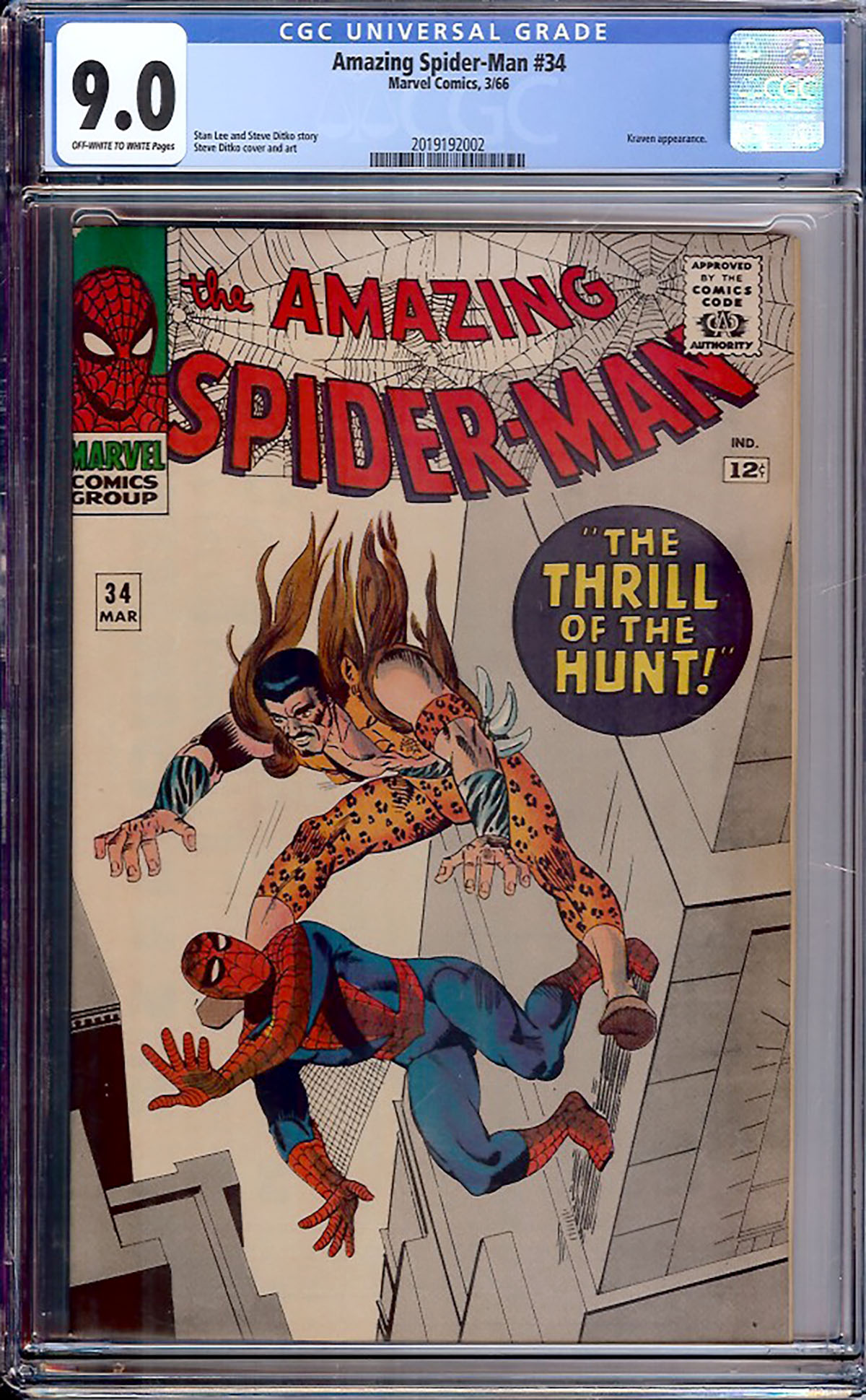 Amazing Spider-Man #34 CGC 9.0 ow/w