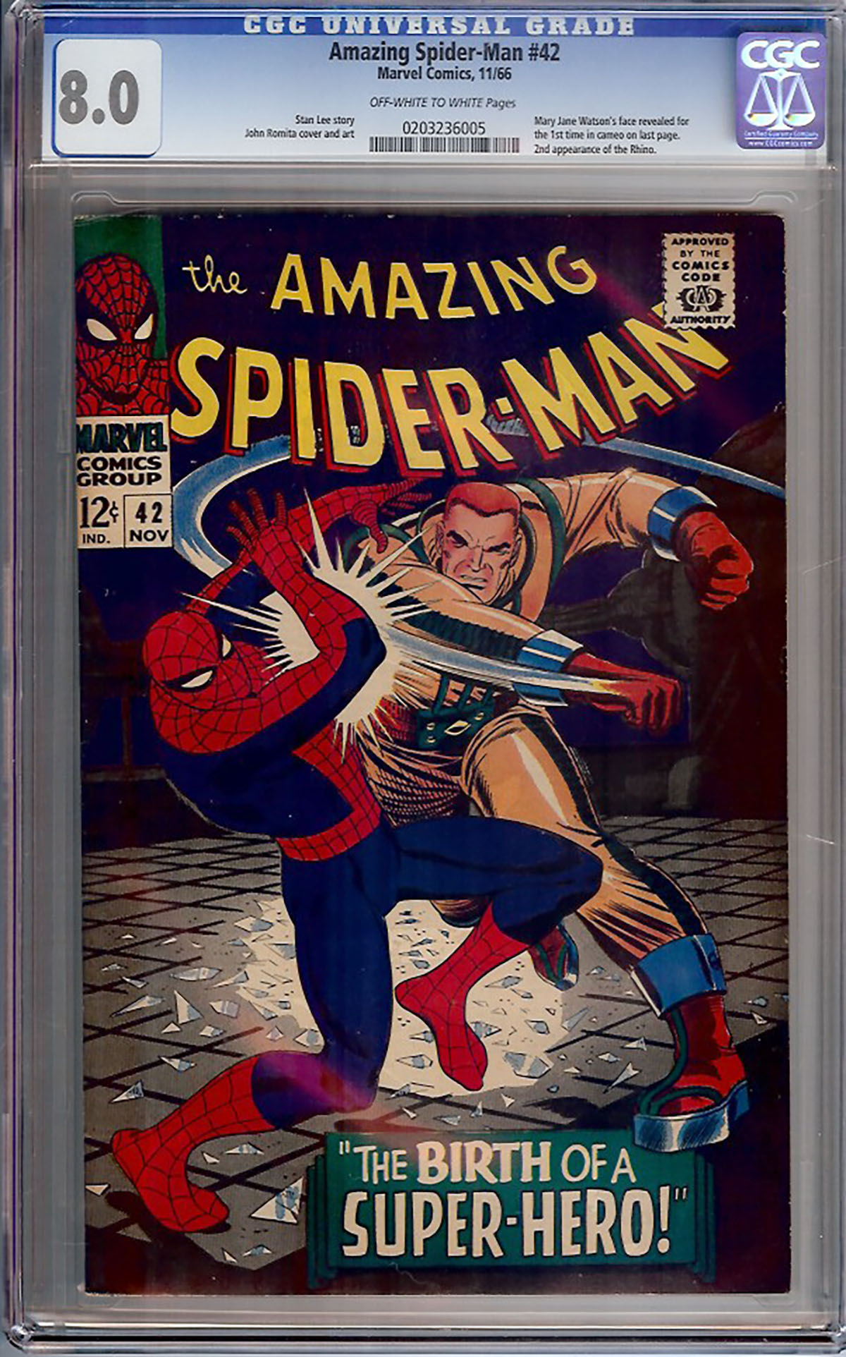 Amazing Spider-Man #42 CGC 8.0 ow/w