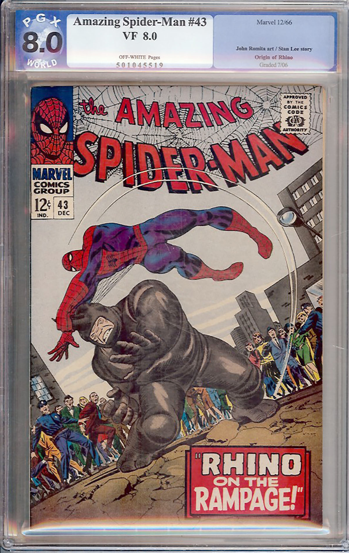 Amazing Spider-Man #43 CBCS 8.0 ow