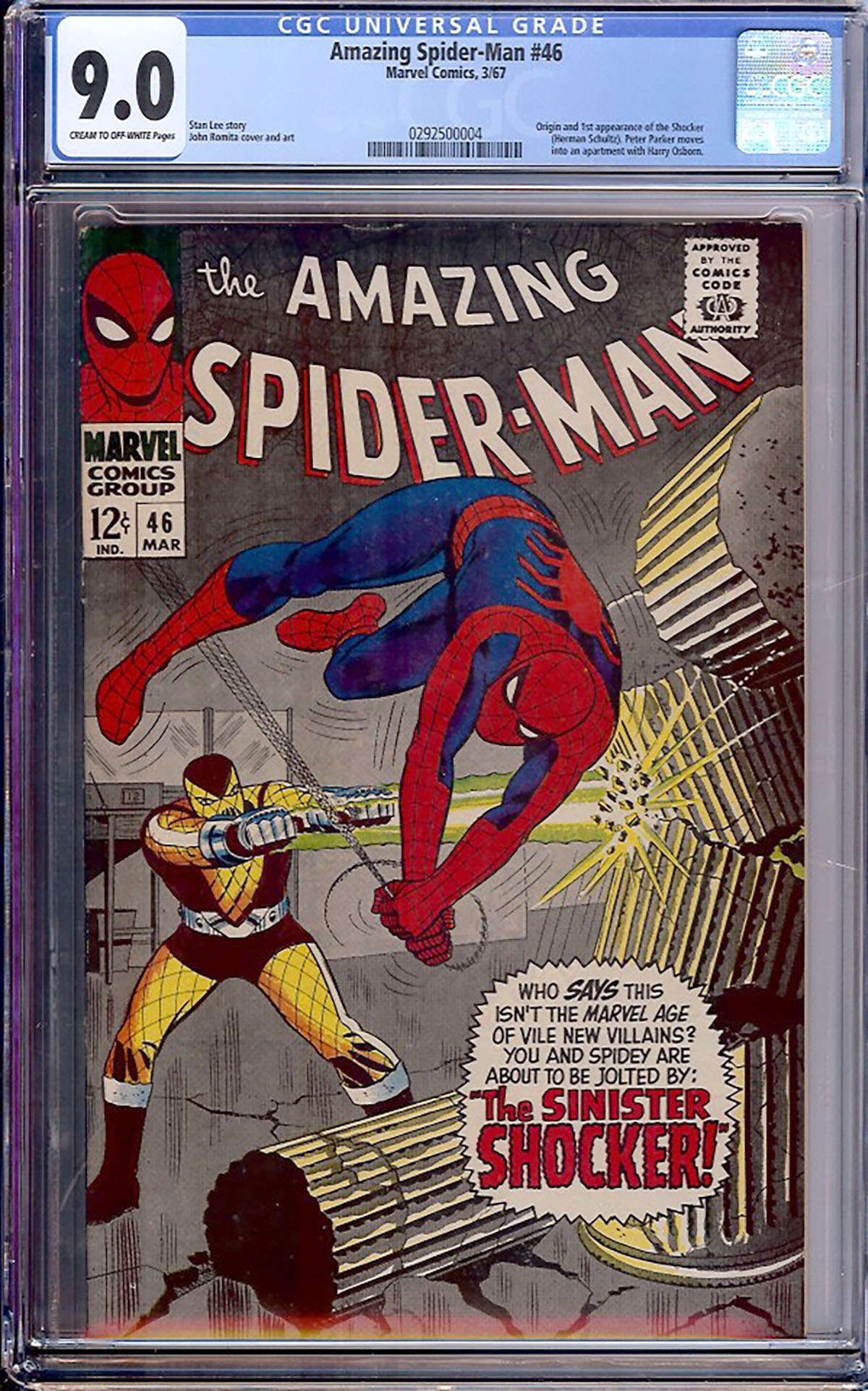 Amazing Spider-Man #46 CGC 9.0 cr/ow