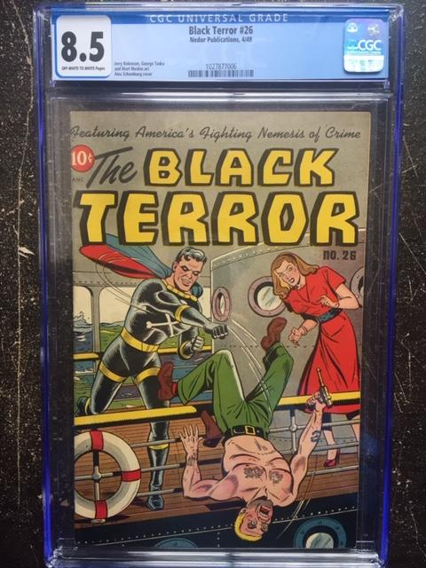 Black Terror #26 CGC 8.5 ow/w