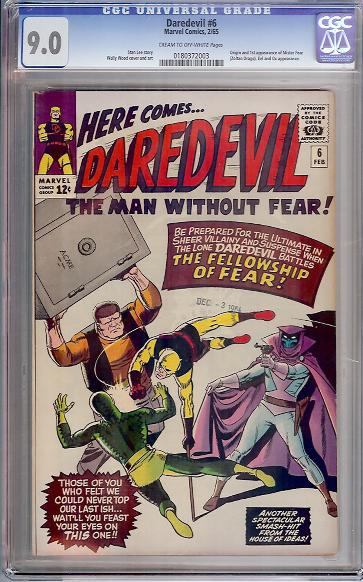 Daredevil #6 CGC 9.0 cr/ow