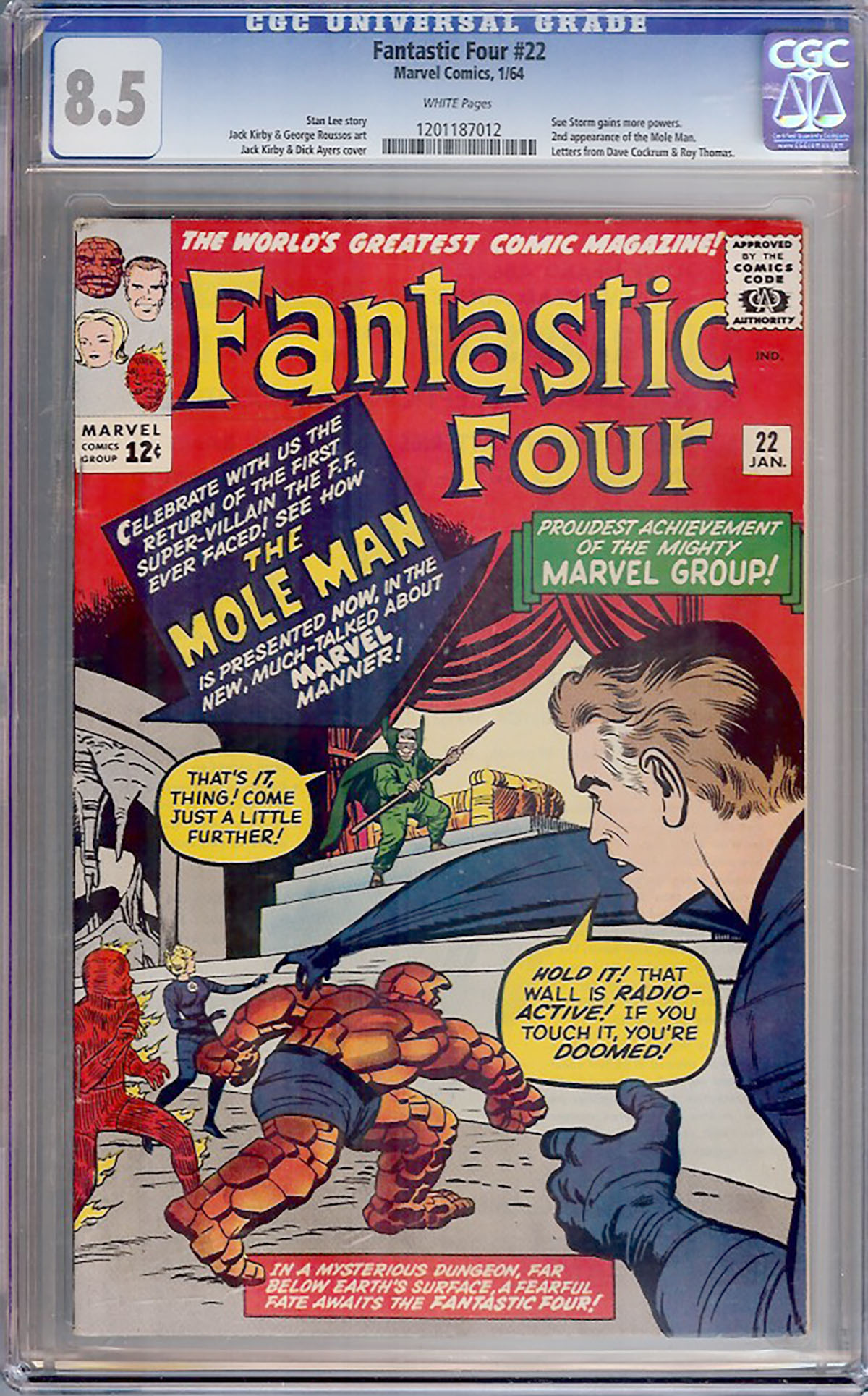 Fantastic Four #22 CGC 8.5 w