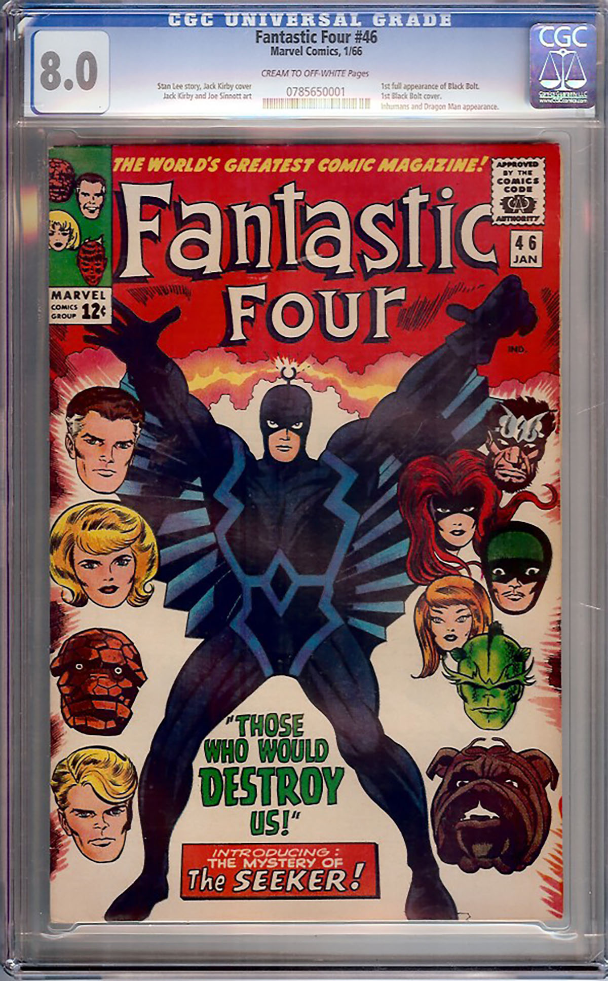 Fantastic Four #46 CGC 8.0 cr/ow