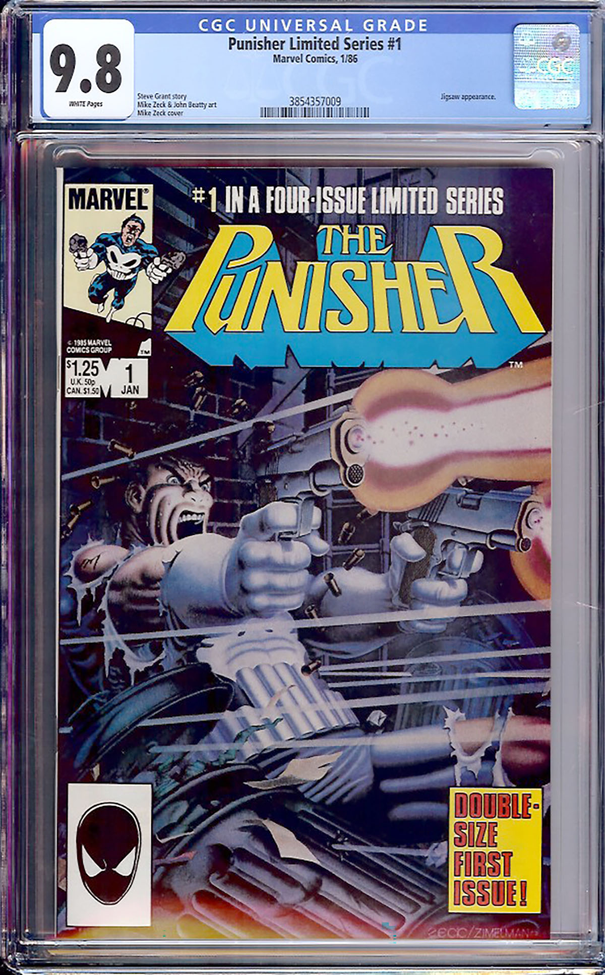 Punisher Limited Series #1 CGC 9.8 w