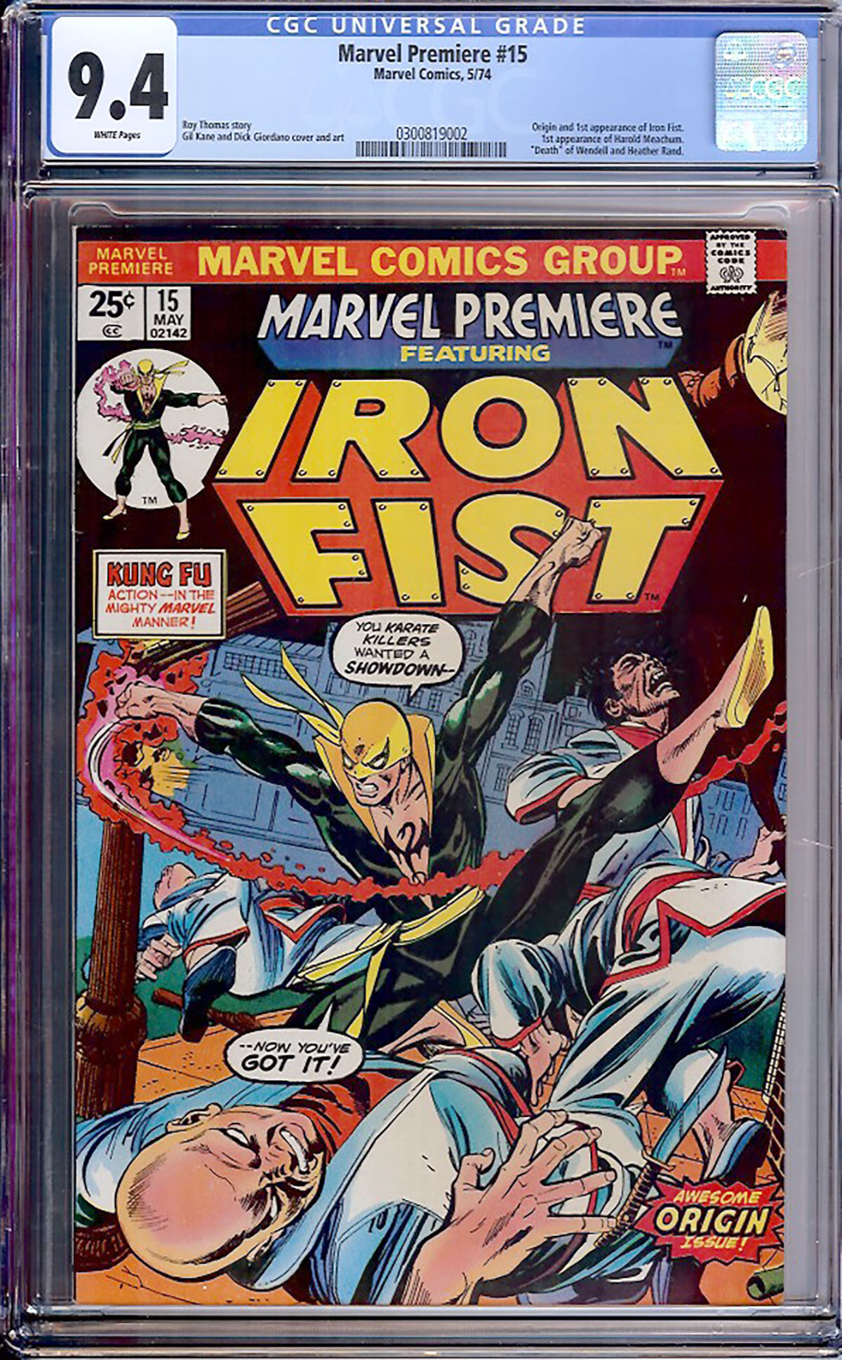Marvel Premiere #15 CGC 9.4 w
