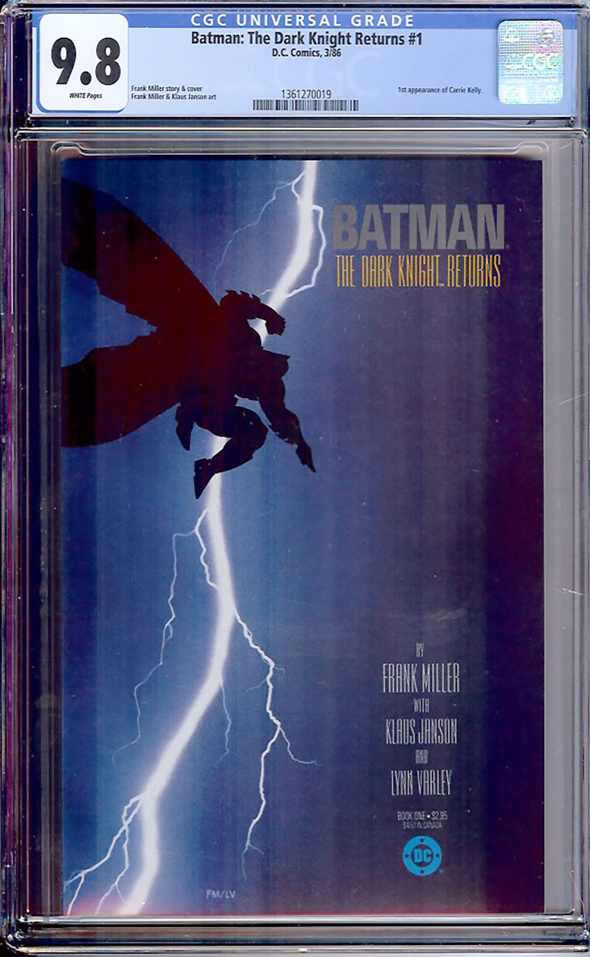 Batman: The Dark Knight Returns #1 CGC 9.8 w