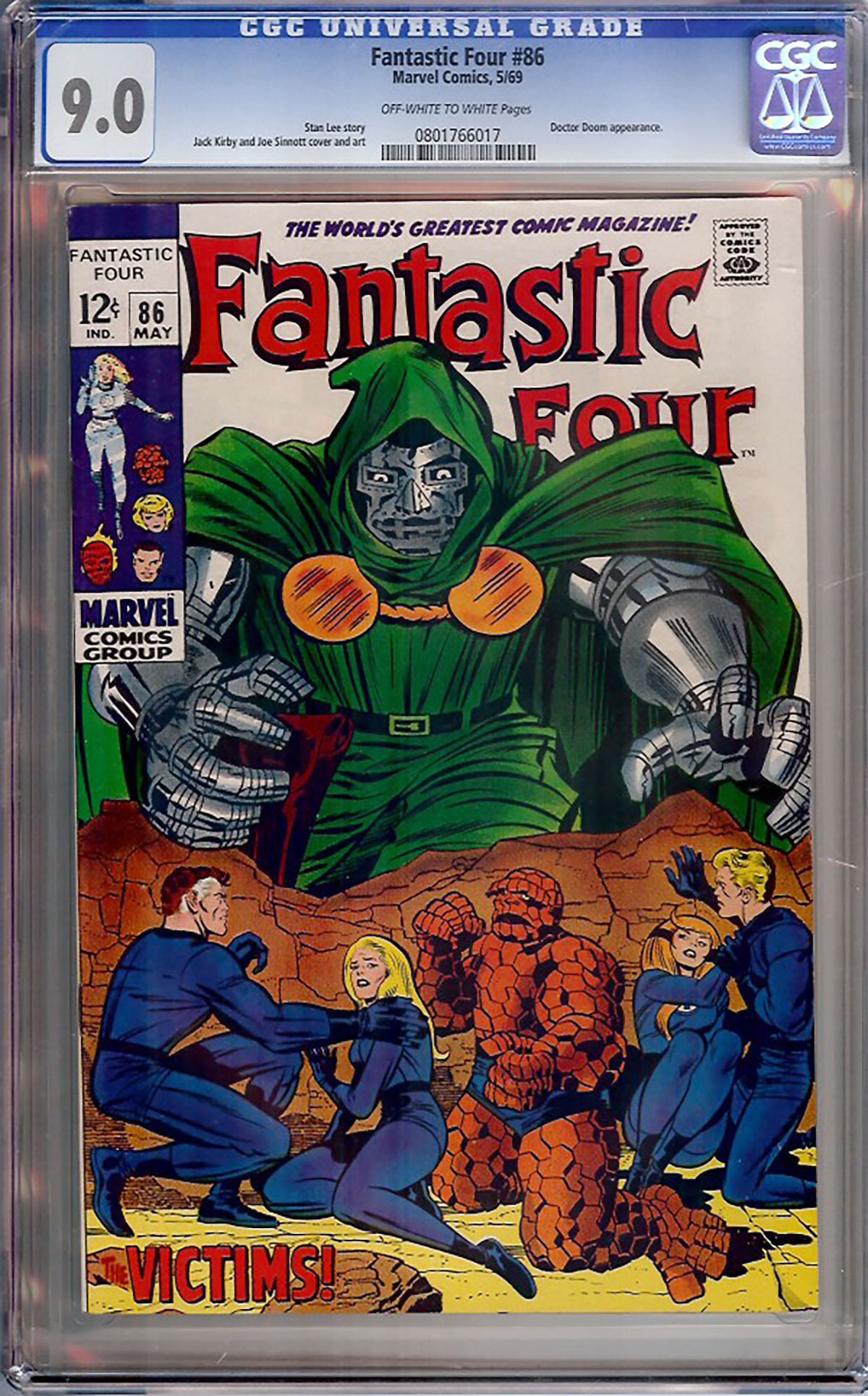 Fantastic Four #86 CGC 9.0 ow/w