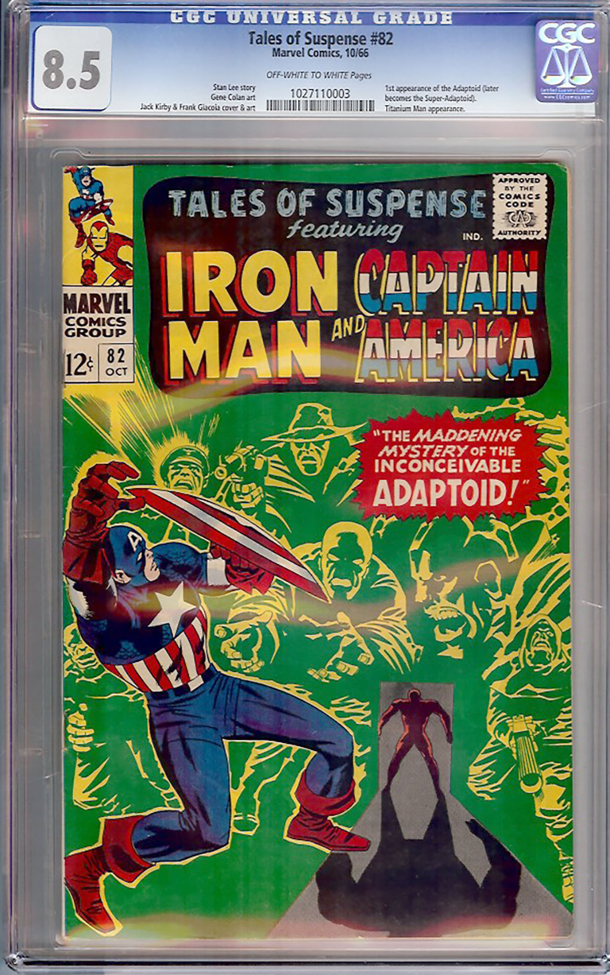 Tales of Suspense #82 CGC 8.5 ow/w