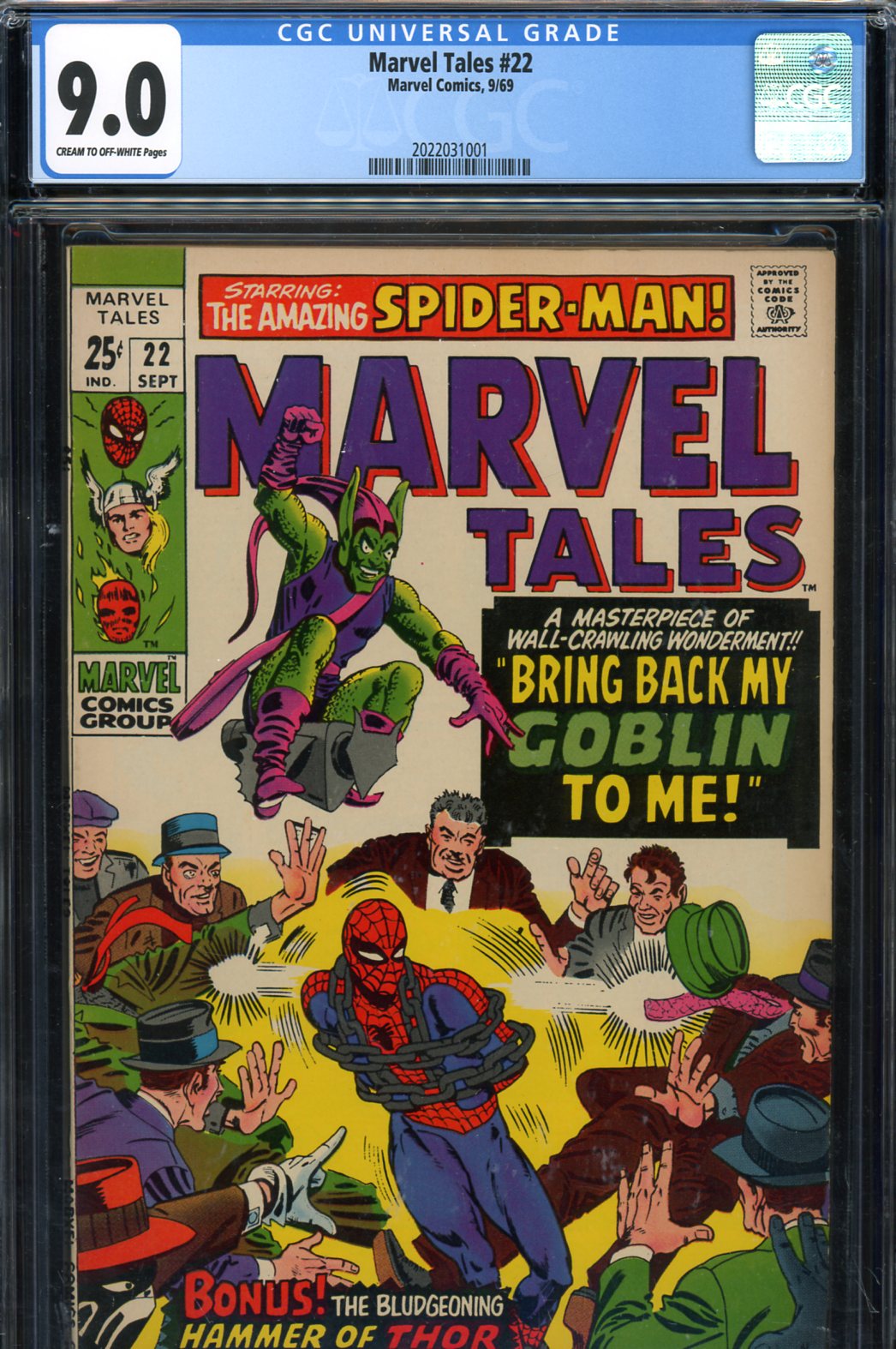 Marvel Tales #22 CGC 9.0 cr/ow