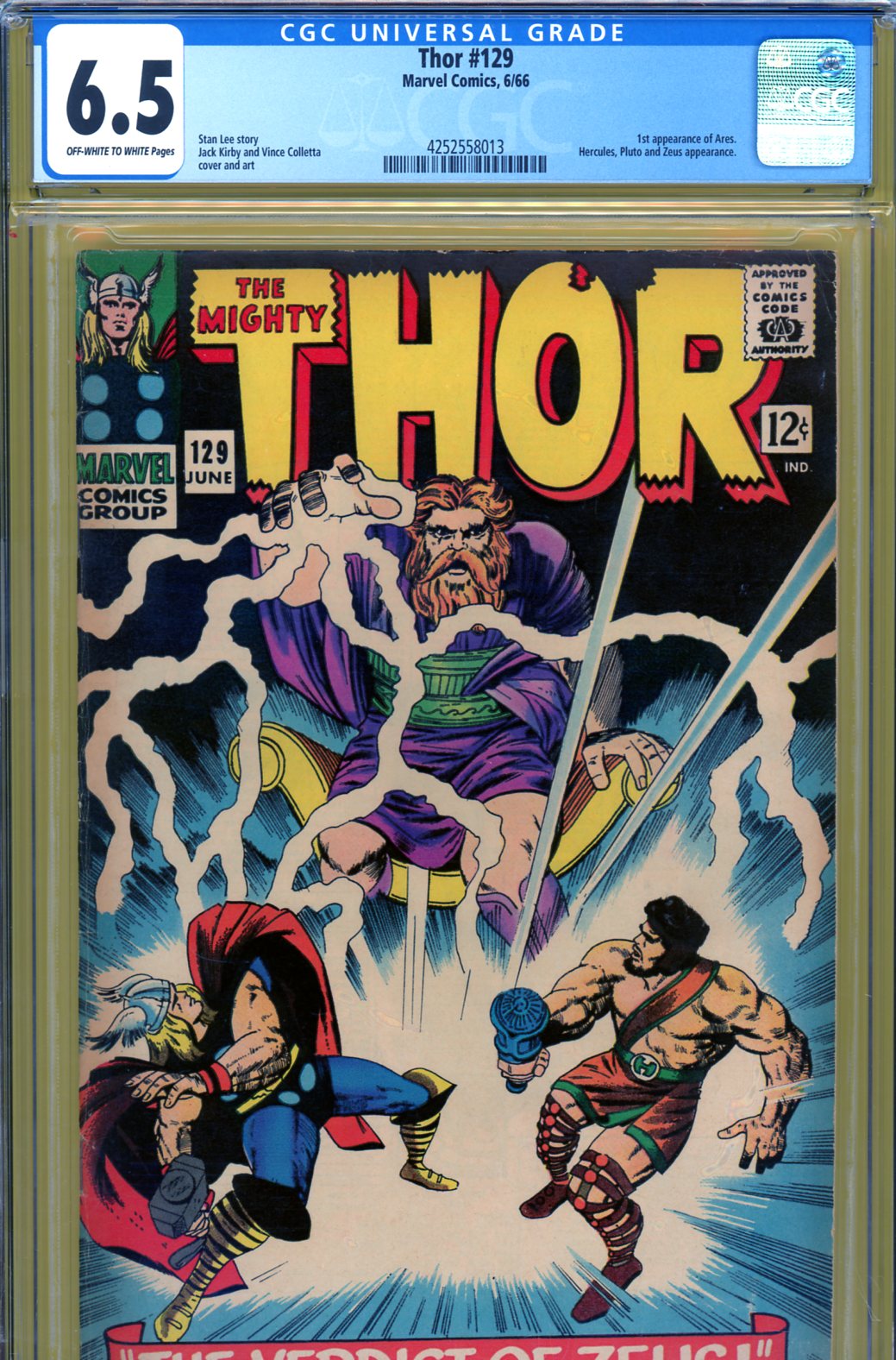 Thor #129 CGC 6.5 ow/w